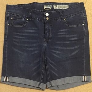Indigo Rein Denim Cuffed Shorts